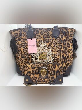 Juicy Couture Juicy for All Brown Leopard Tote & Wallet